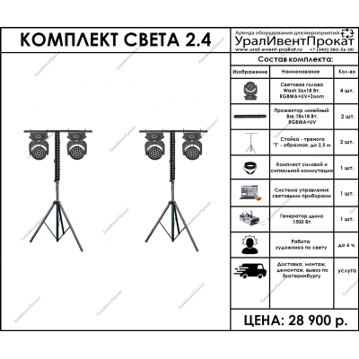 Аренда комплекта света 2.4