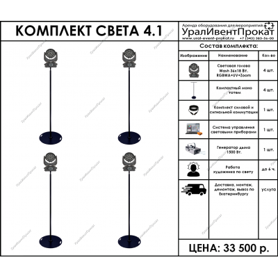 Аренда комплекта света 4.1