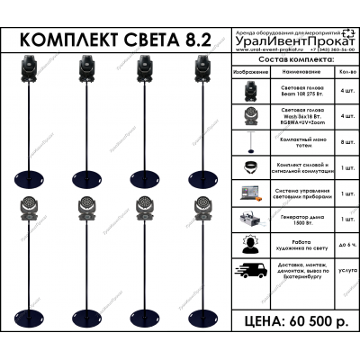 Аренда комплекта света 8.2