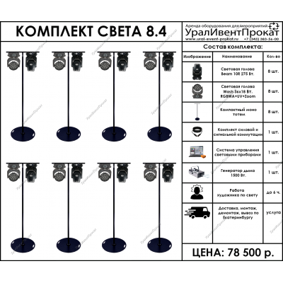 Аренда комплекта света 8.4