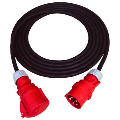 Аренда силового кабеля 380В/32А CP 5х6мм, CEE 32A - 5pin, 20 м.