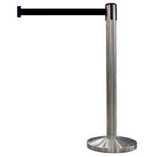 Столбик с вытяжной чёрной лентой