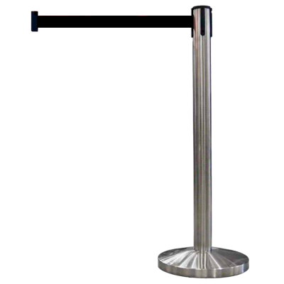 Столбик с вытяжной чёрной лентой