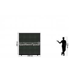 Светодиодный экран, шаг 2,6 мм, размер 2x2 м.